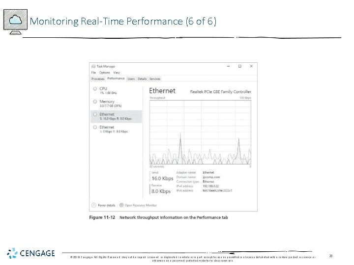 Monitoring Real-Time Performance (6 of 6) © 2018 Cengage. All Rights Reserved. May not