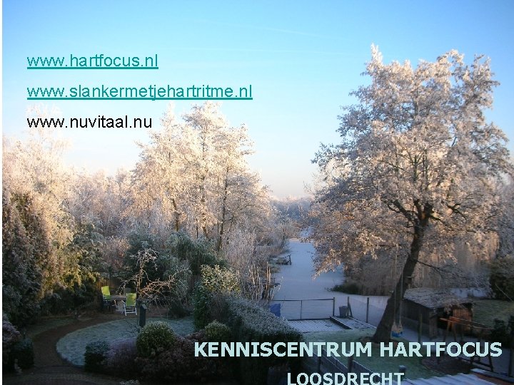 www. hartfocus. nl www. slankermetjehartritme. nl www. nuvitaal. nu KENNISCENTRUM HARTFOCUS 