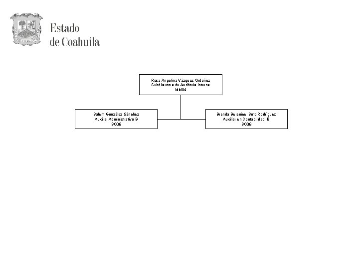 Rosa Angelina Vázquez Ordoñez Subdirectora de Auditoría Interna MM 04 Salem González Sánchez Auxiliar