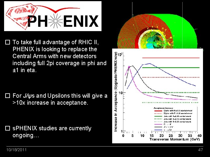 � To take full advantage of RHIC II, PHENIX is looking to replace the