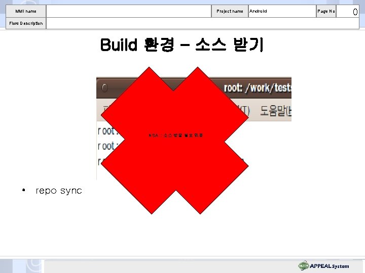 MMI name Project name Android Flow Description Build 환경 – 소스 받기 NSA :