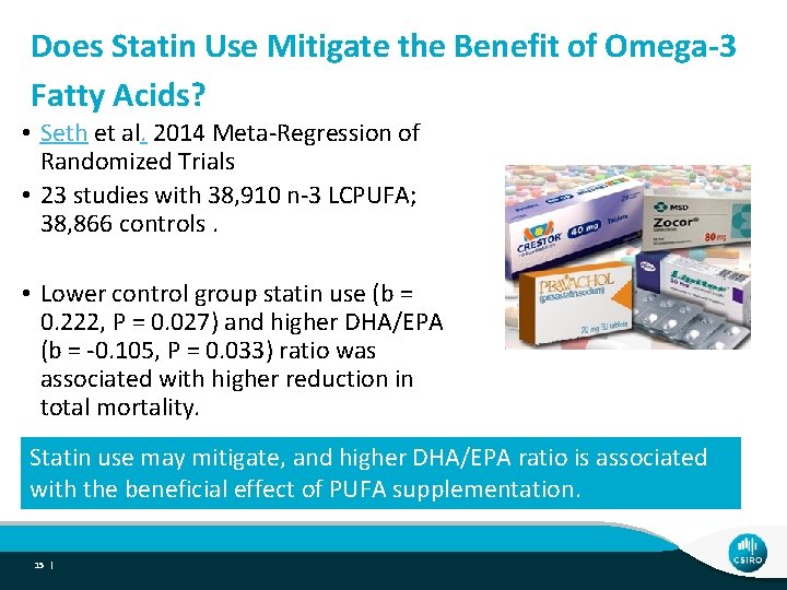 Does Statin Use Mitigate the Benefit of Omega-3 Fatty Acids? • Seth et al.