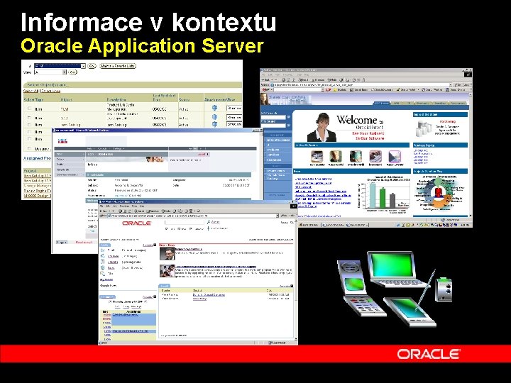 Informace v kontextu Oracle Application Server 