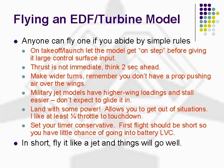 Flying an EDF/Turbine Model l Anyone can fly one if you abide by simple