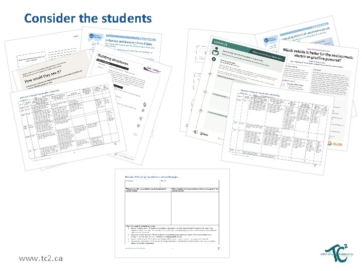 Consider the students www. tc 2. ca 