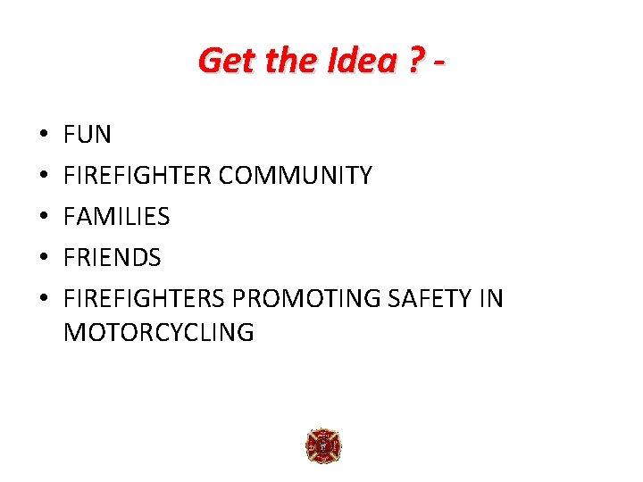 Welcome to the Red Knights International Firefighters Motorcycle