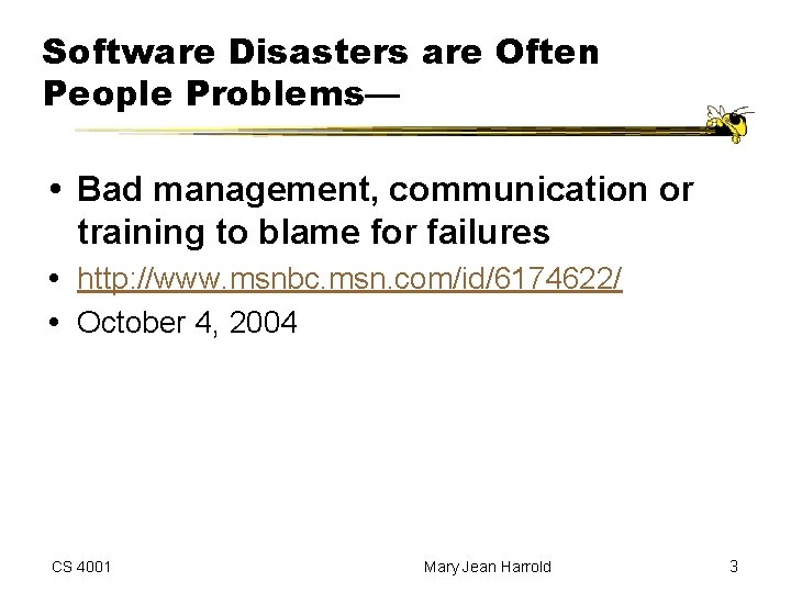Software Disasters are Often People Problems— Bad management, communication or training to blame for