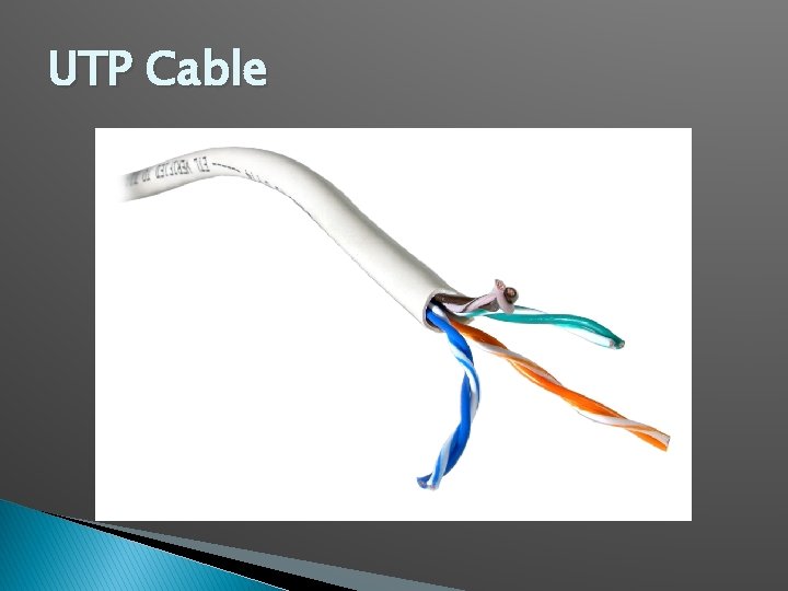 Utp Example Components of a Basic Network A media connection