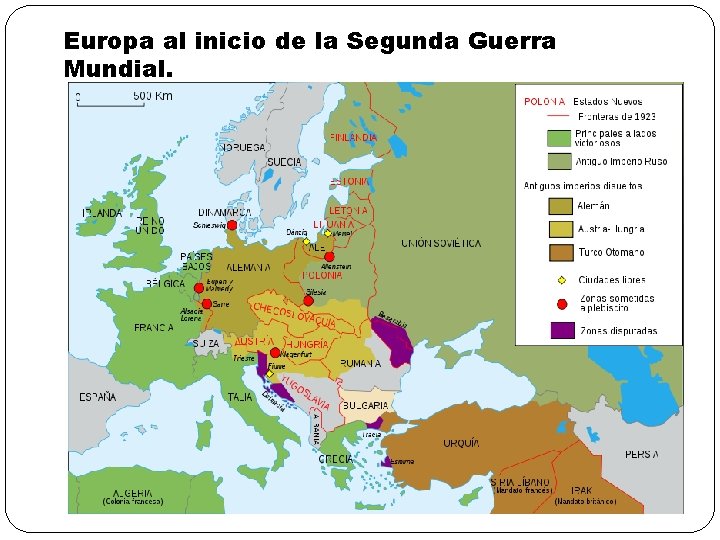 Europa al inicio de la Segunda Guerra Mundial. Europa al inicio de la Segunda Guerra Mundial.