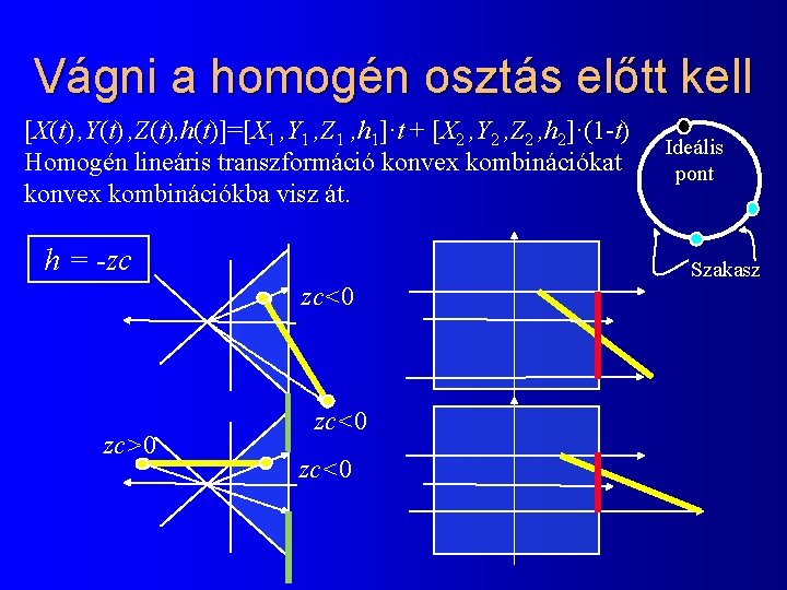 Vágni a homogén osztás előtt kell [X(t) , Y(t) , Z(t), h(t)]=[X 1 ,