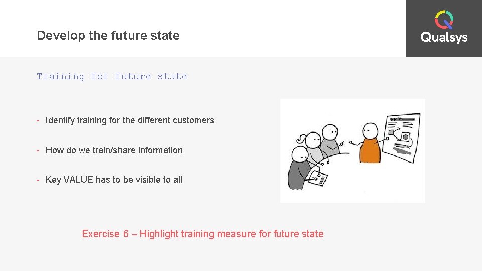 Develop the future state Training for future state - Identify training for the different