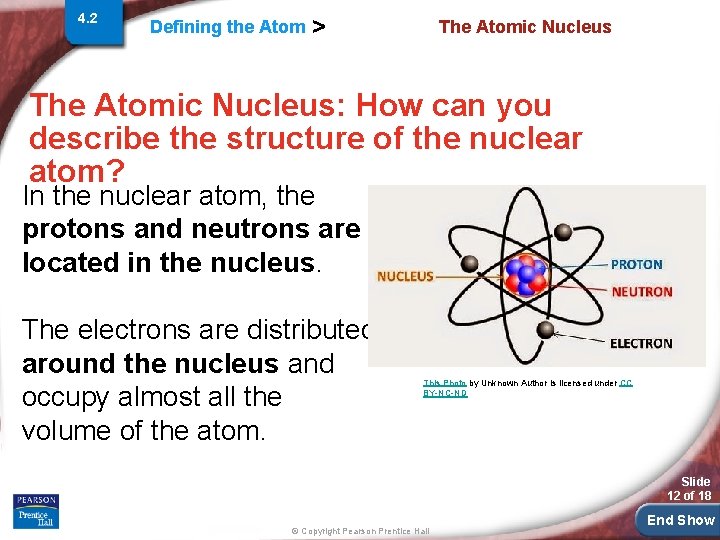 4. 2 Defining the Atom > The Atomic Nucleus: How can you describe the