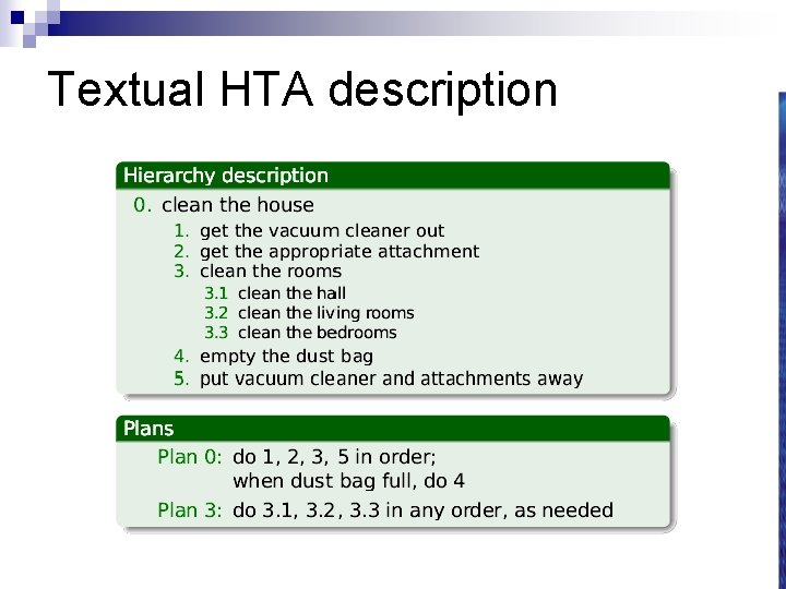 Textual HTA description 