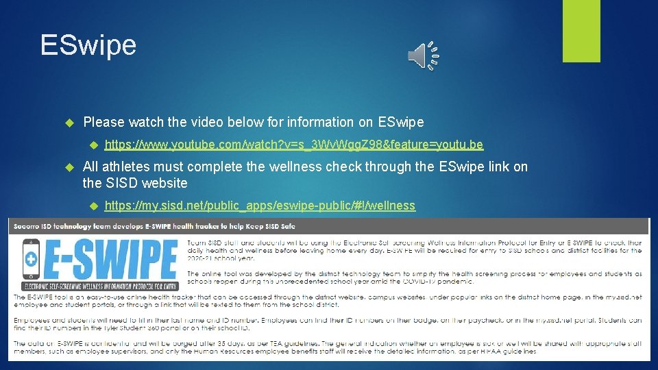 ESwipe Please watch the video below for information on ESwipe https: //www. youtube. com/watch?