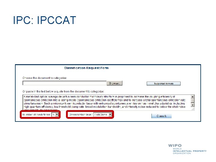 IPC: IPCCAT 