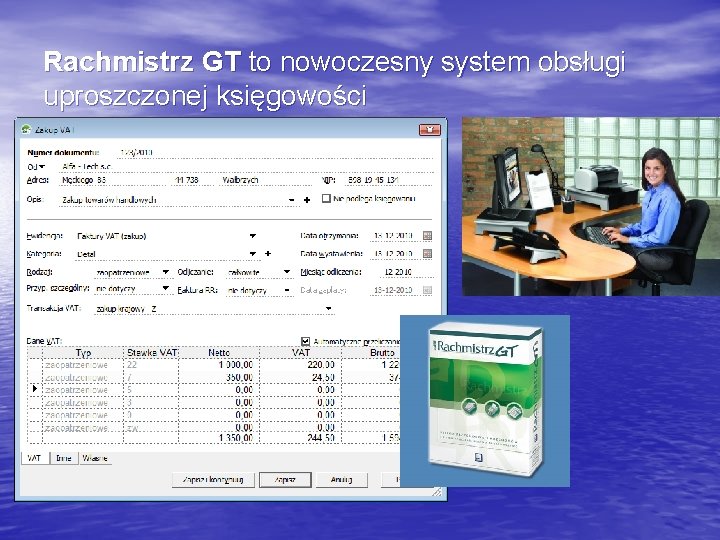 Rachmistrz GT to nowoczesny system obsługi uproszczonej księgowości 