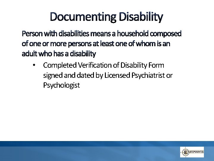 Documenting Disability T • Completed Verification of Disability Form signed and dated by Licensed Documenting Disability T • Completed Verification of Disability Form signed and dated by Licensed