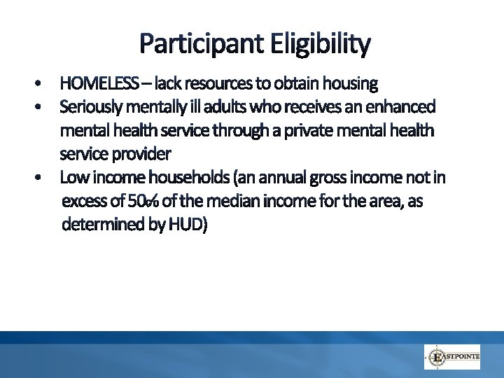 Participant Eligibility T Participant Eligibility T