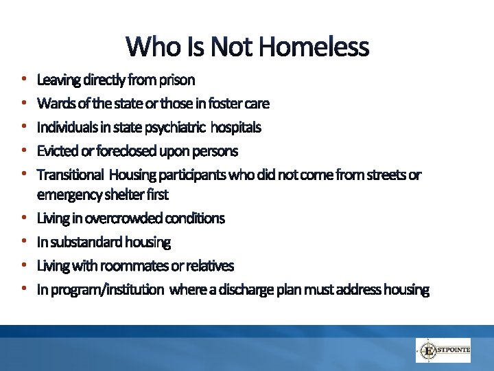Who Is Not Homeless • • • T Who Is Not Homeless • • • T