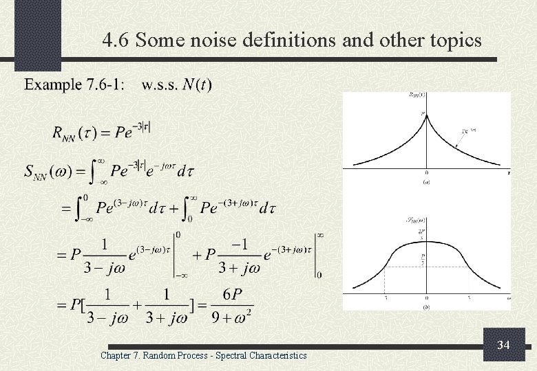 4. 6 Some noise definitions and other topics Chapter 7. Random Process - Spectral