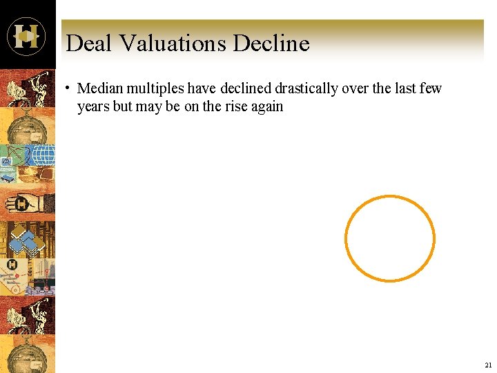 Deal Valuations Decline • Median multiples have declined drastically over the last few years