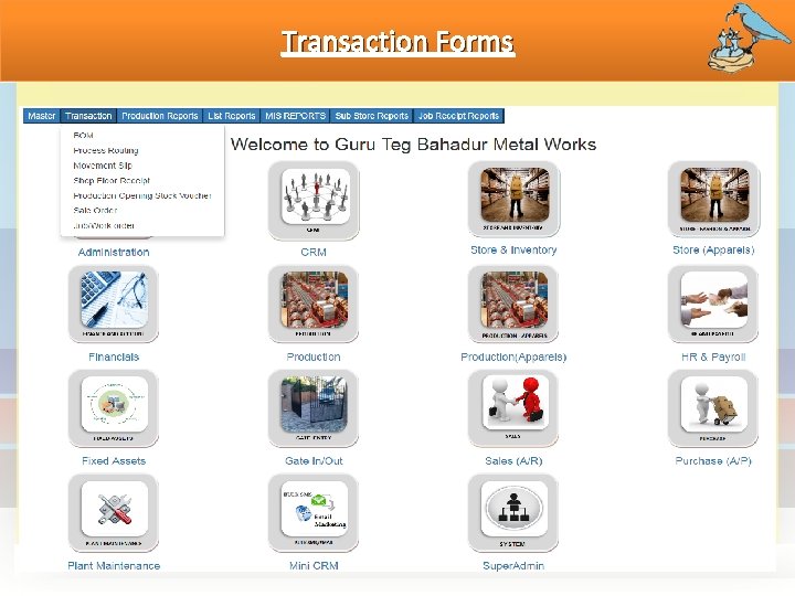 Transaction Forms 