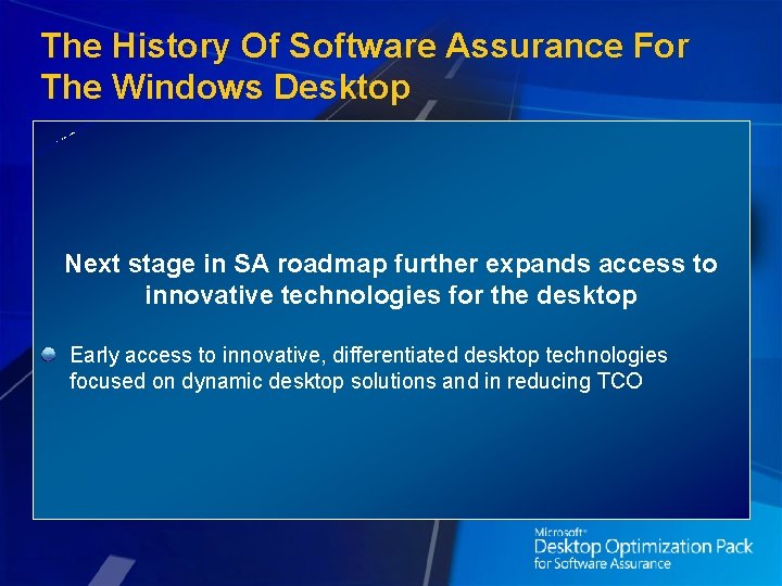 The History Of Software Assurance For The Windows Desktop Evolving SA into most cost