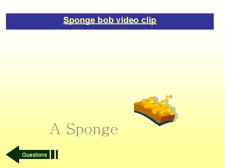 Sponge bob video clip A Sponge Questions 