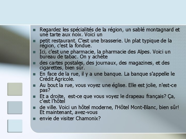 n n n n n Regardez les spécialités de la région, un sablé montagnard