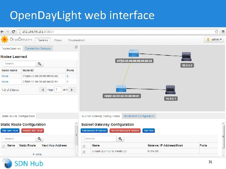 Open. Day. Light web interface 31 