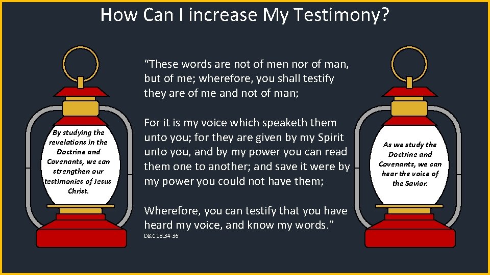 How Can I increase My Testimony? “These words are not of men nor of