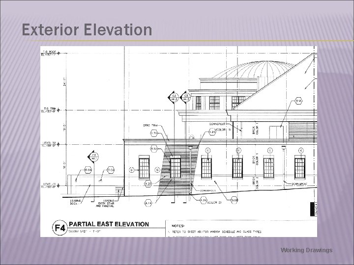 Exterior Elevation Working Drawings 