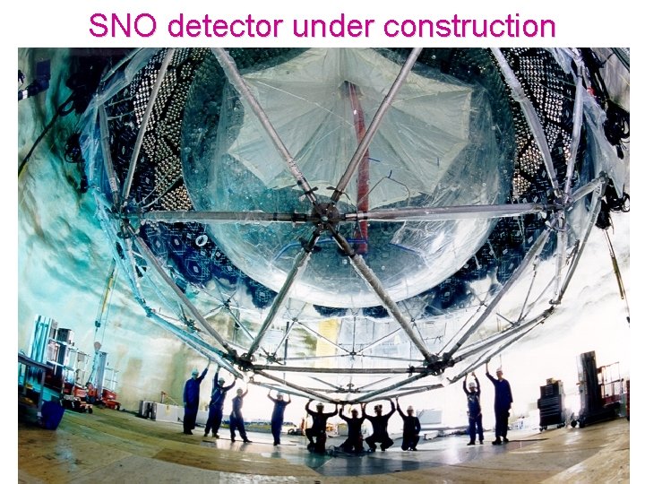 SNO detector under construction 