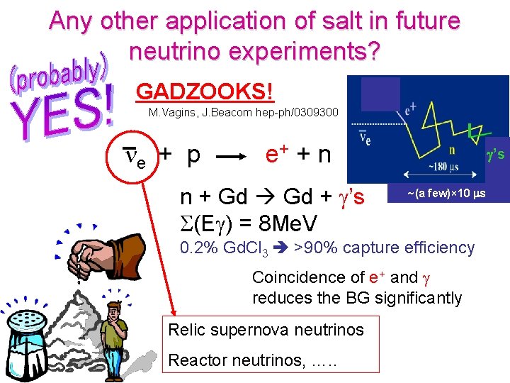 Any other application of salt in future neutrino experiments? GADZOOKS! M. Vagins, J. Beacom