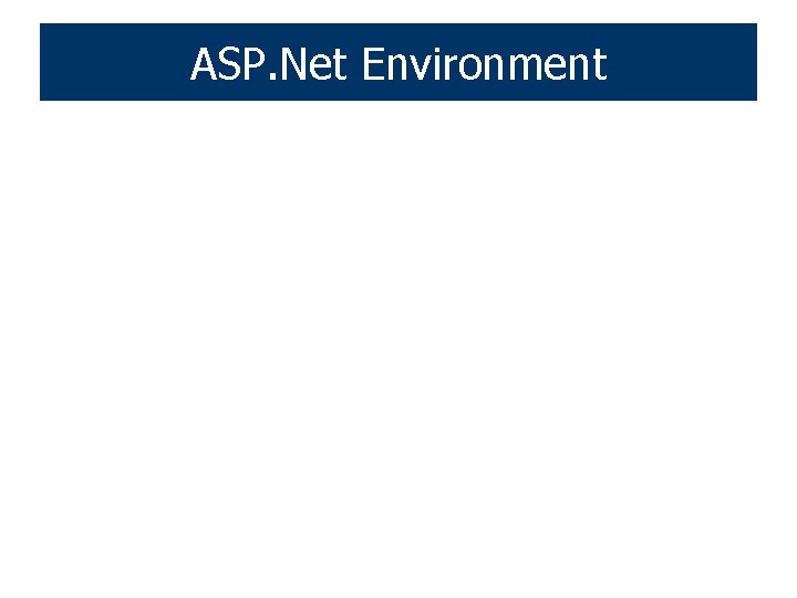 ASP. Net Environment 