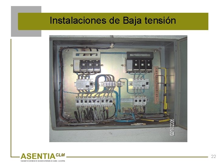 Instalaciones de Baja tensión 22 