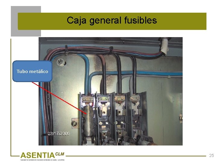 Caja general fusibles Tubo metálico 25 