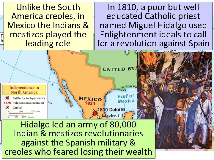 Unlike the South In 1810, a poor but well America creoles, in educated Catholic