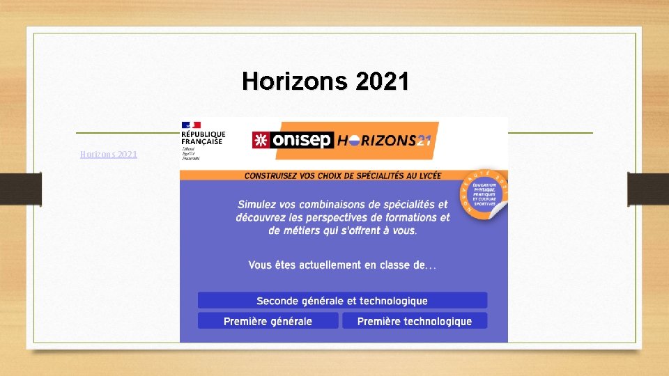 Horizons 2021 