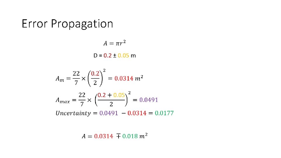 Error Propagation 