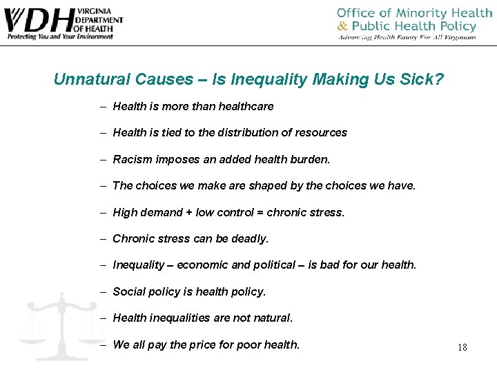 Unnatural Causes – Is Inequality Making Us Sick? – Health is more than healthcare Unnatural Causes – Is Inequality Making Us Sick? – Health is more than healthcare