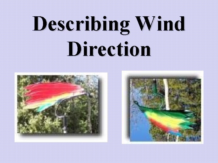 Describing Wind Direction Describing Wind Direction