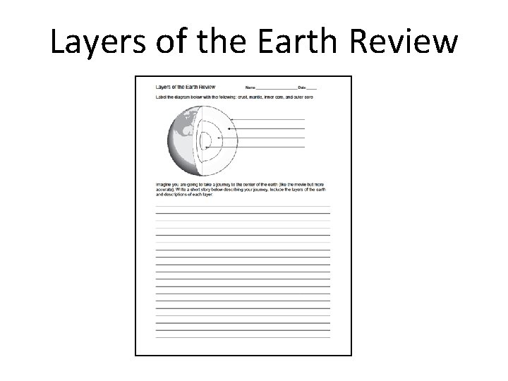Layers of the Earth Review 