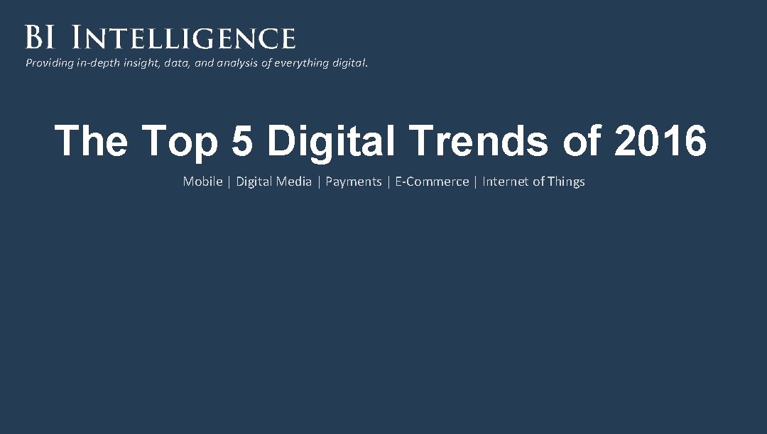 In Depth Insight Providing indepth insight data and analysis of everything