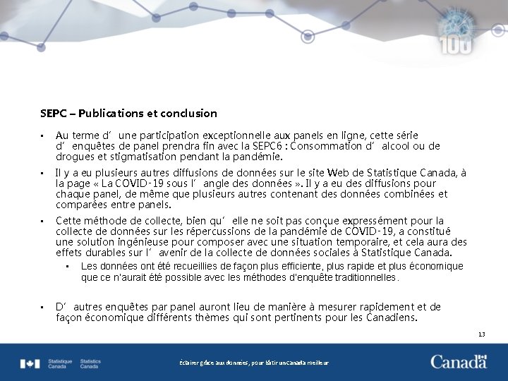 SEPC – Publications et conclusion • Au terme d’une participation exceptionnelle aux panels en