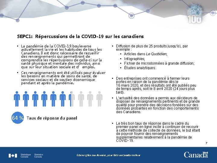 SEPC 1: Répercussions de la COVID-19 sur les canadiens • La pandémie de la
