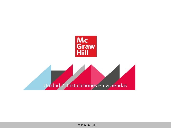 Unidad 2. Instalaciones en viviendas © Mc. Graw Hill 