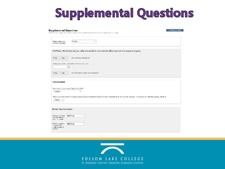 Supplemental Questions 