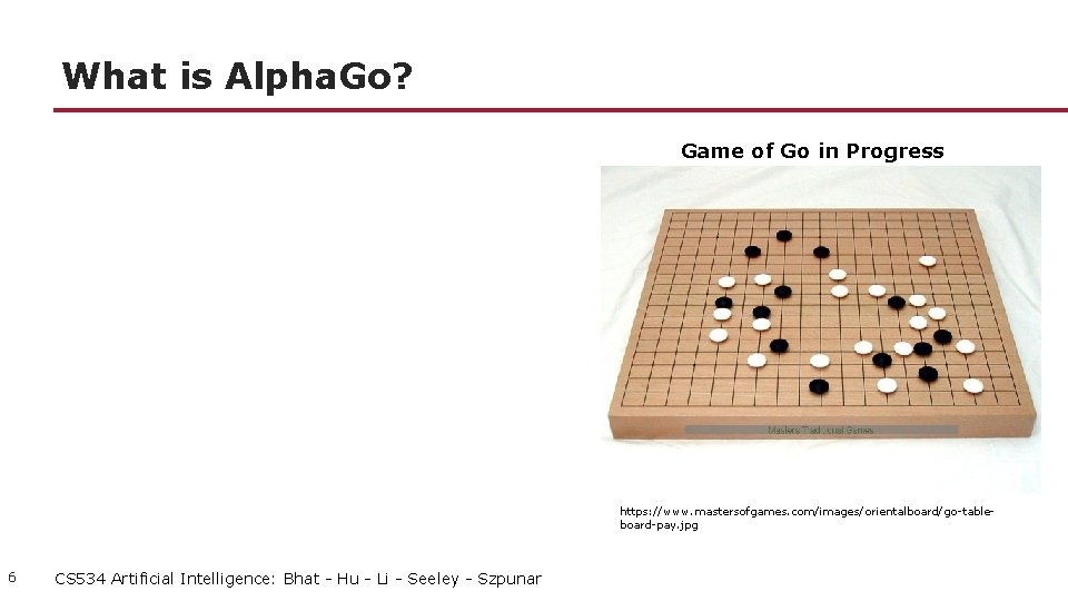 What is Alpha. Go? Game of Go in Progress https: //www. mastersofgames. com/images/orientalboard/go-tableboard-pay. jpg