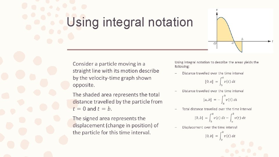 Using integral notation – 
